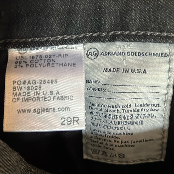 AG Ex-Boyfriend Slim Faded black denim capris - Picture 8 of 8